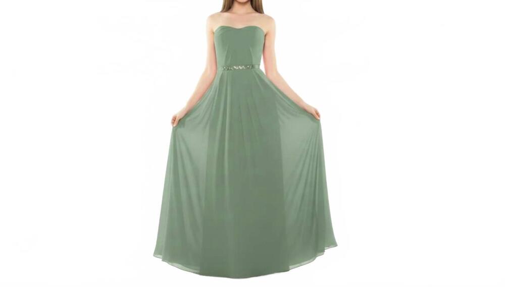 NEW LAST DRESS radiant elegance strapless a-line gown in sage